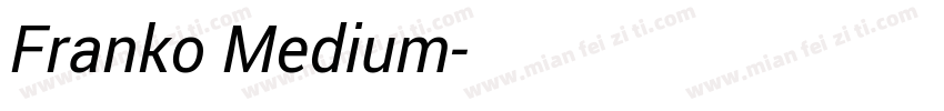 Franko Medium字体转换